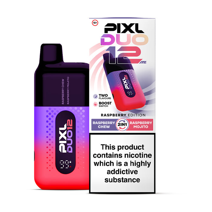 Raspberry Edition PIXL Duo 12 Prefilled Pod Kit