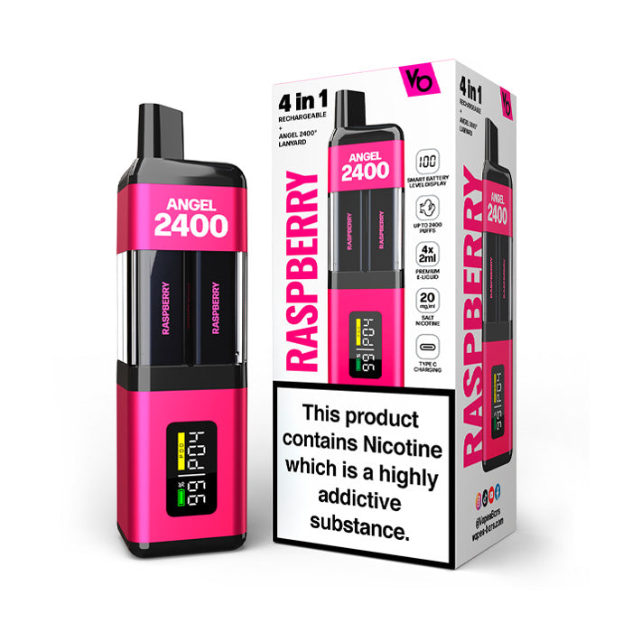 Raspberry Vapes Bars Angel 2400 Disposable Vape