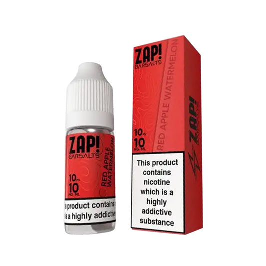 Red Apple Watermelon 10ml Nic Salt E-Liquid by Zap Bar Salts