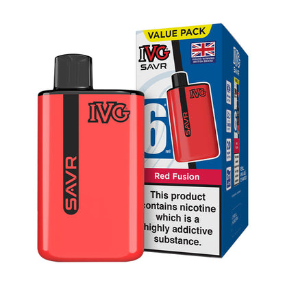 Red Fusion IVG SAVR Starter Vape Kit and Box