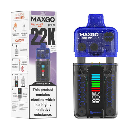 Relx MaxGo Pro 22 Starter Vape Kit Triple Berry