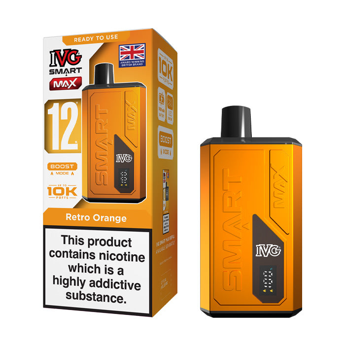 Retro Orange IVG Smart Max Vape Kit and Box