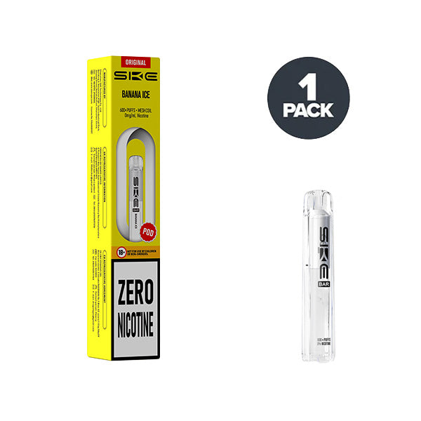 SKE vape pod and packaging on a white background