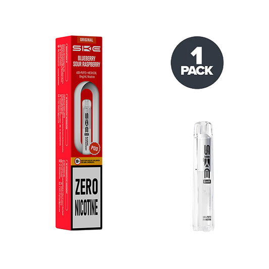 SKE vape pod and packaging on a white background