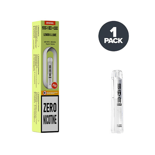 SKE vape pod and packaging on a white background
