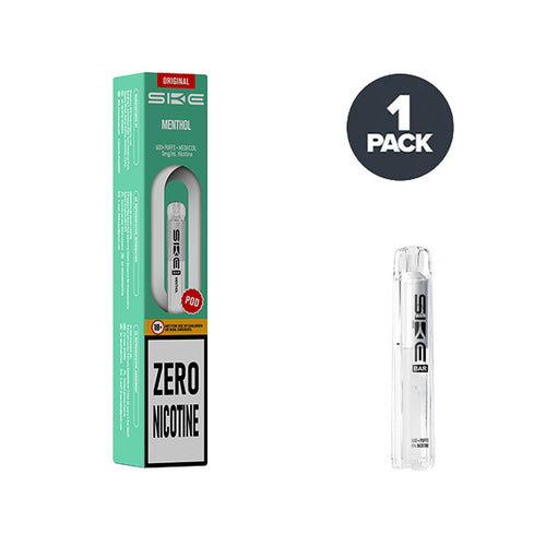 SKE vape pod and packaging on a white background