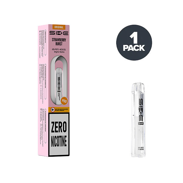 SKE vape pod and packaging on a white background