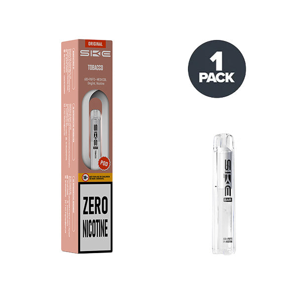 SKE vape pod and packaging on a white background