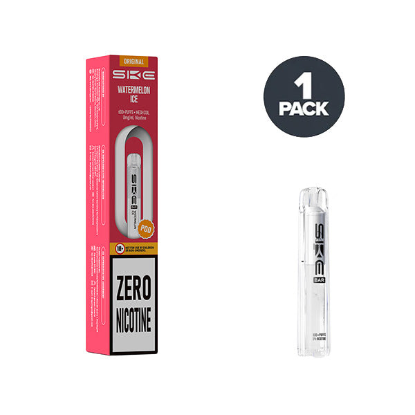 SKE vape pod and packaging on a white background