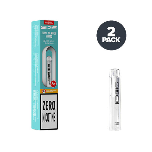 SKE vape device with packaging labeled '2 Pack' on a white background