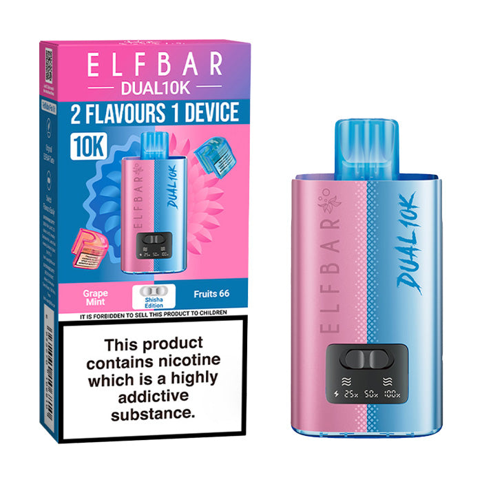 Shisha Edition Elf Bar Dual 10K Prefilled Pod Kit and Box