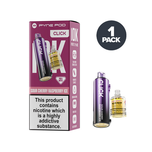 Sour Cherry Raspberry Ice Pyne Pod Click Pre-filled Pod and Box