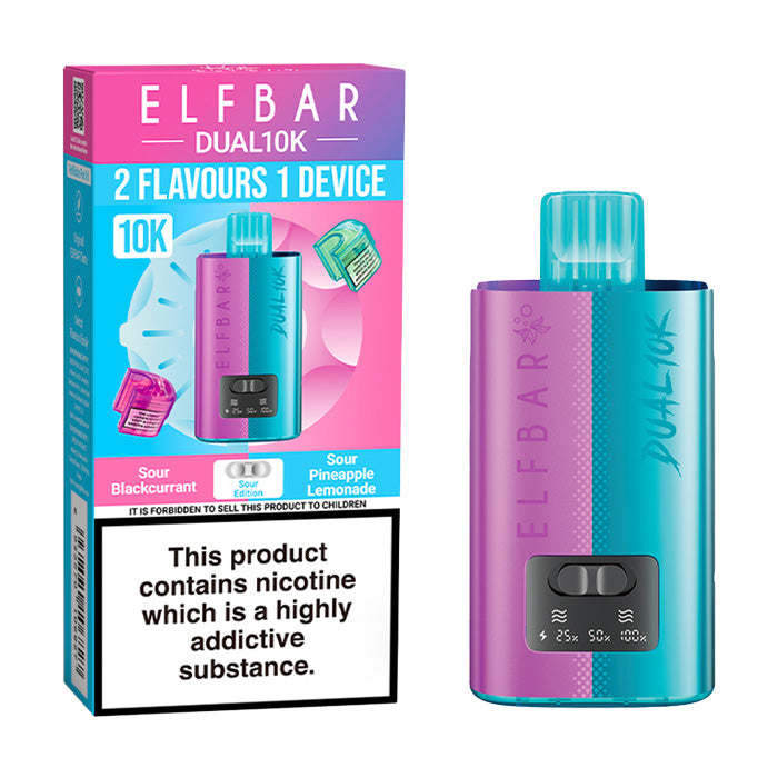 Sour Edition Elf Bar Dual 10K Prefilled Pod Kit and Box