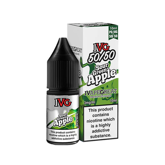 Sour Green Apple 10ml E-Liquid by IVG 50/50