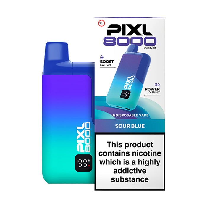 Sour Blue PIXL 8000 Prefilled Pod Kit and Box