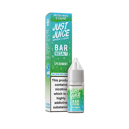 Spearmint 10ml Nic Salt E-Liquid by Just Juice Bar Salt