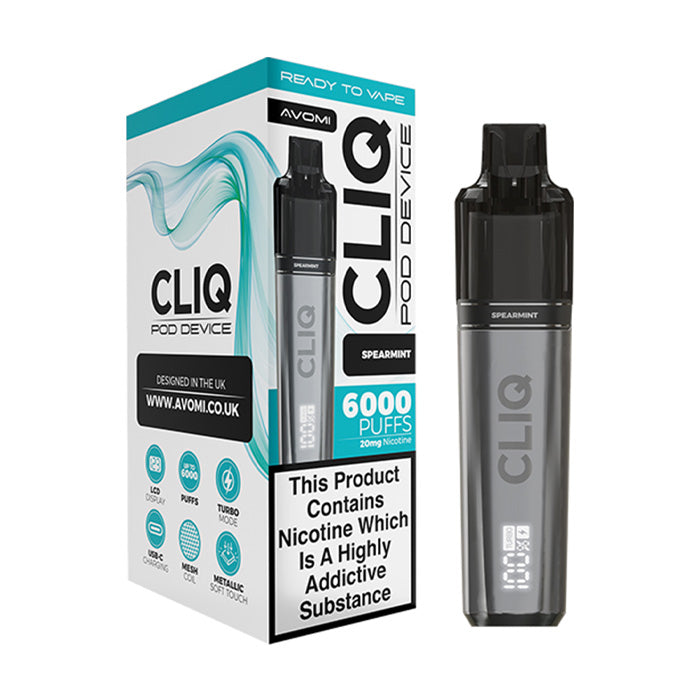 Spearmint Avomi Cliq 6000 Pod Kit and Box