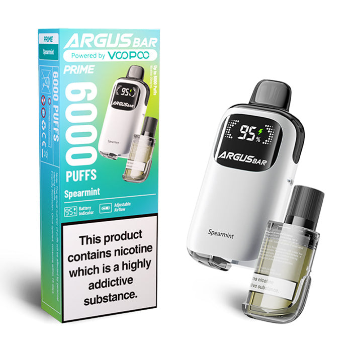 VooPoo Argus Bar Prime 6000 Disposable Vape | 20 Flavours | 6000 Puffs