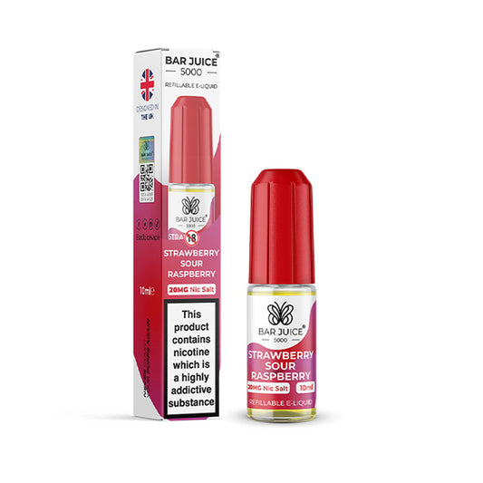 Bar Juice Strawberry Sour Raspberry 10ml Nicotine Salt E-Liquid
