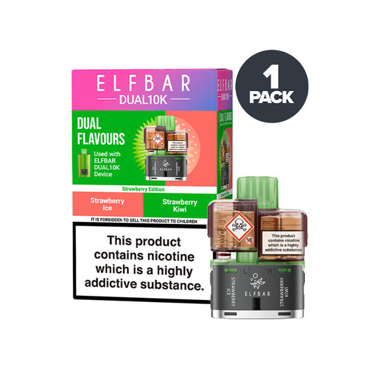 Strawberry Edition Elf Bar Dual 10K Refill and Box
