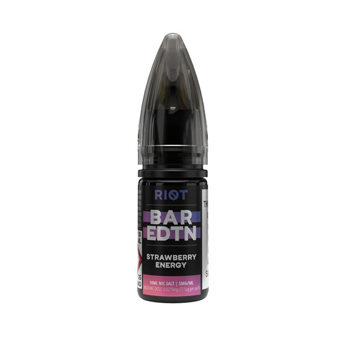 Strawberry Energy Nic Salt E-Liquid by Riot Bar Edtn