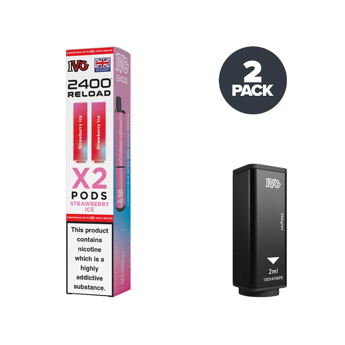 Strawberry Ice IVG 2400 Reload Prefilled Pod and Box