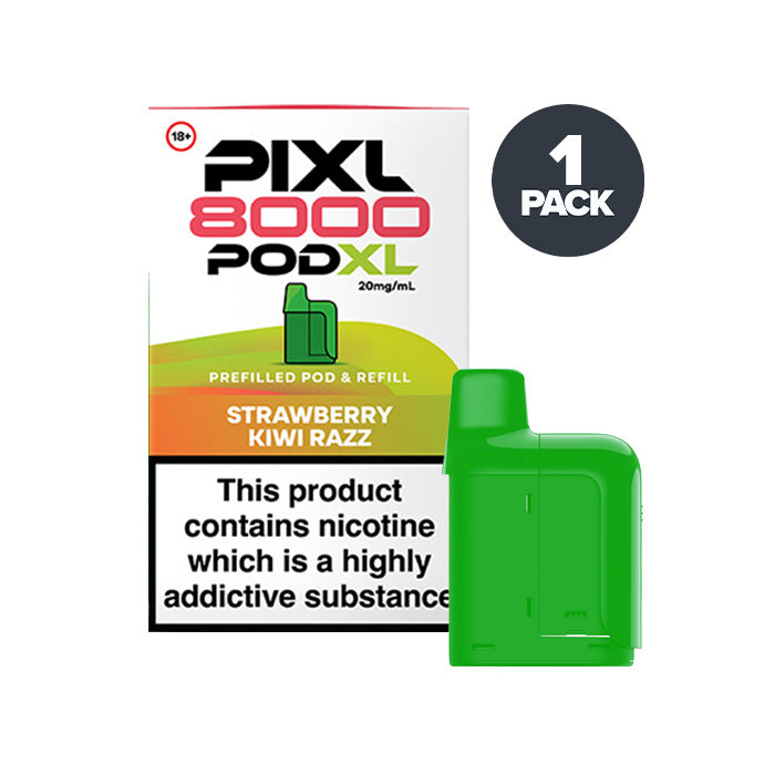 Strawberry Kiwi Razz PIXL 8000 Prefilled Pods