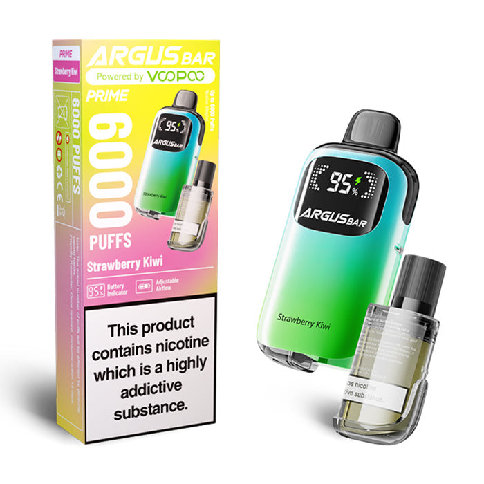 VooPoo Argus Bar Prime 6000 Disposable Vape | 20 Flavours | 6000 Puffs VooPoo Argus Bar Prime 6000 Disposable Vape | 20 Flavours | 6000 Puffs