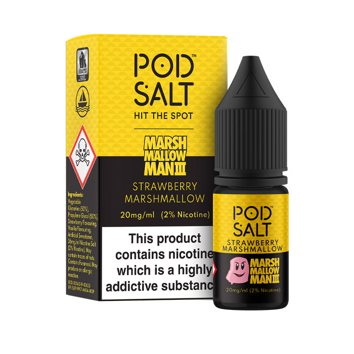 Strawberry Marshmallow Nicotine Salt Pod Salts & Marshmallow Man 3 