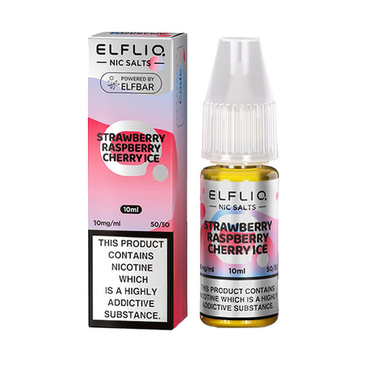ELFLIQ Strawberry Raspberry Cherry Ice 10ml Nicotine Salt E-Liquid