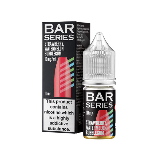 Strawberry Watermelon Bubblegum 10ml Nic Salt E-Liquid by Bar Series