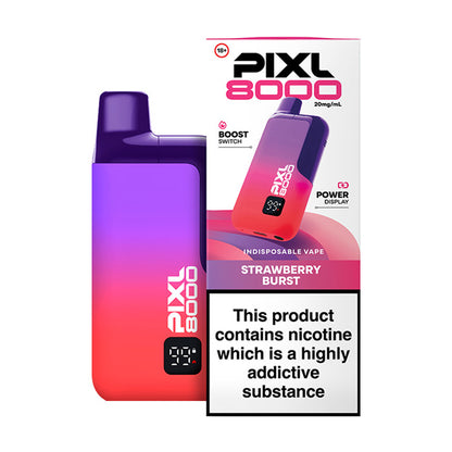 Strawberry Burst PIXL 8000 Prefilled Pod Kit and Box