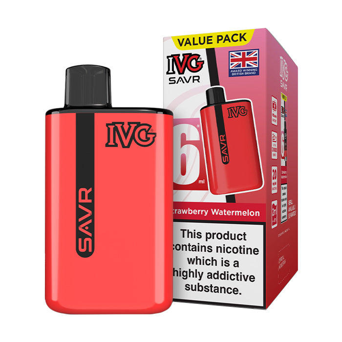 Strawberry Watermelon IVG SAVR Starter Vape Kit and Box