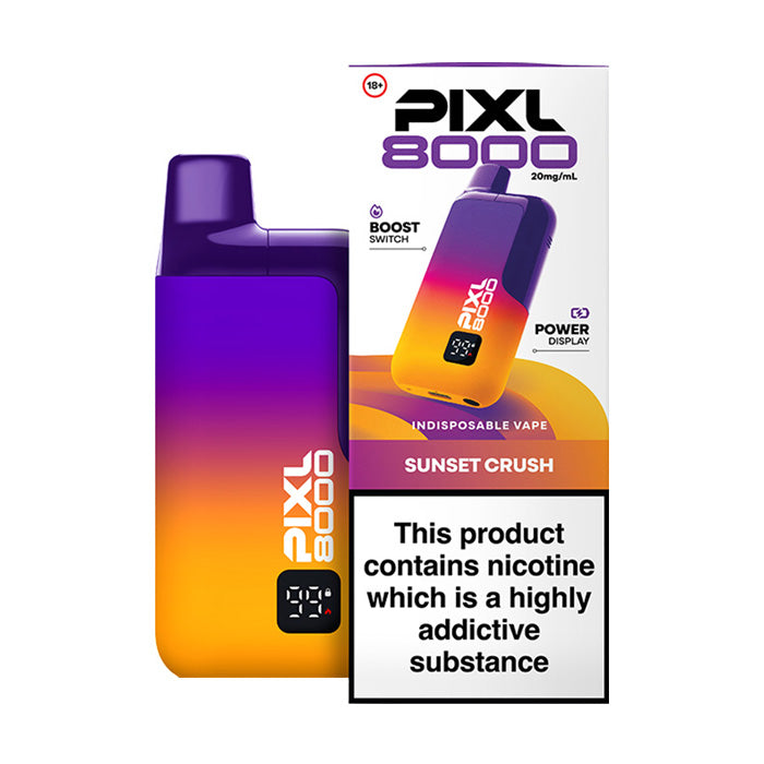 Sunset Crush PIXL 8000 Prefilled Pod Kit and Box