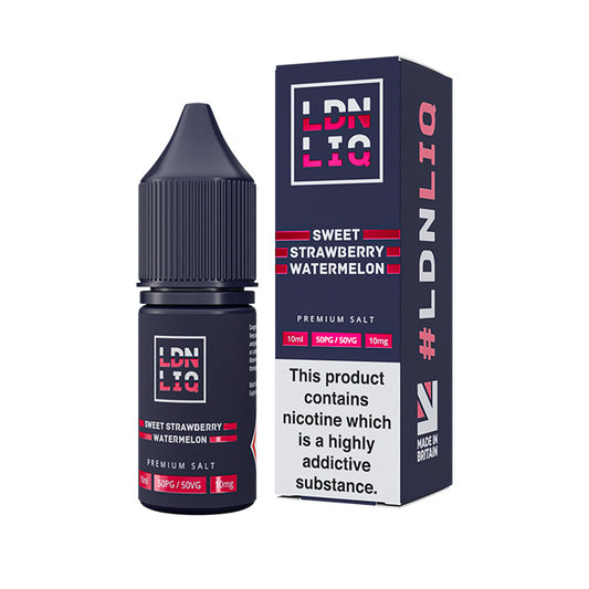 Sweet Strawberry Watermelon 10ml Nic Salt E-Liquid by LDN LIQ