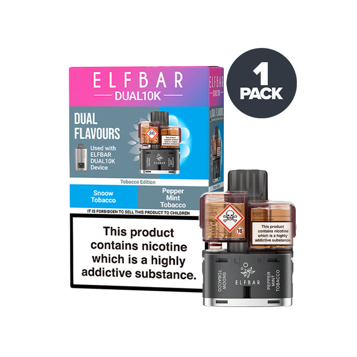 Tobacco Edition Elf Bar Dual 10K Refill and Box
