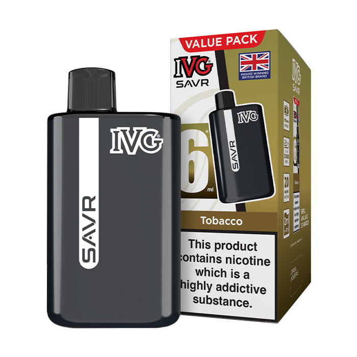 Tobacco IVG Savr Prefilled Pod Kit and Box