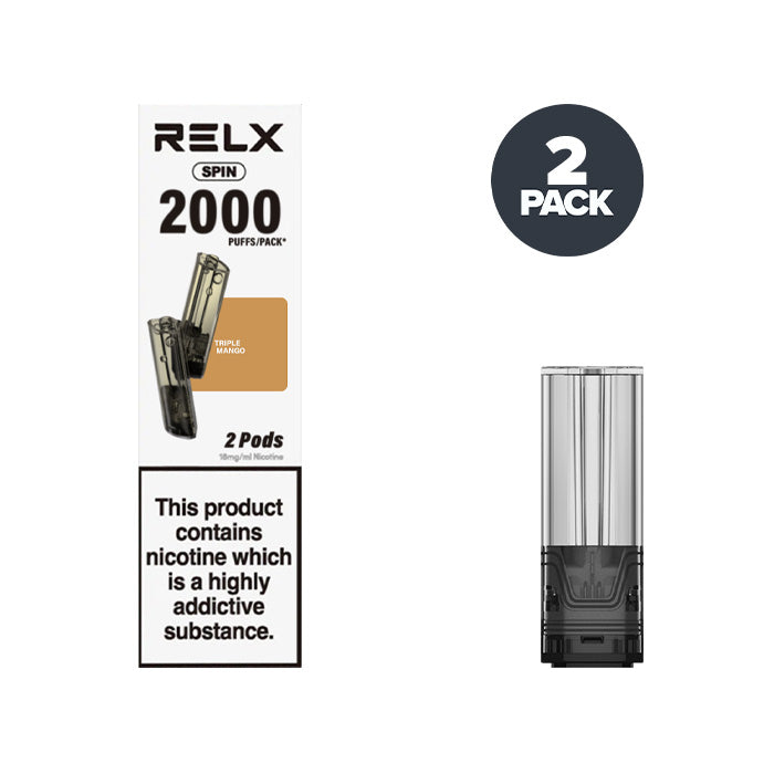 Triple Mango RELX Spin Pre-filled Pods | Pack of 2 | Multi-buy Discount