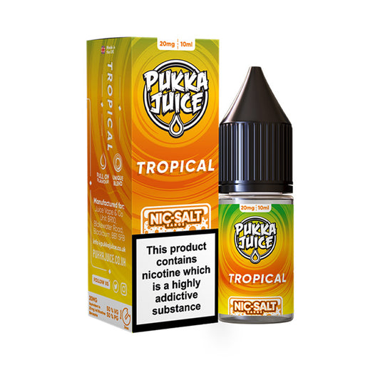Tropical 10ml Nic Salt E-Liquid by Pukka Juice