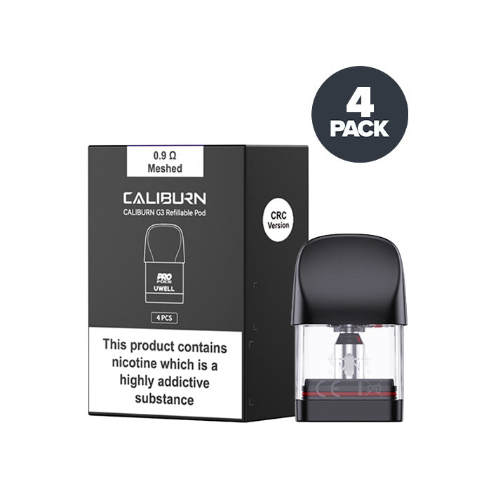 Uwell Caliburn G3 Top Fill Replacement Pods | Pack of 4 | Pre-installed Coil Uwell Caliburn G3 Top Fill Replacement Pods | Pack of 4 | Pre-installed Coil