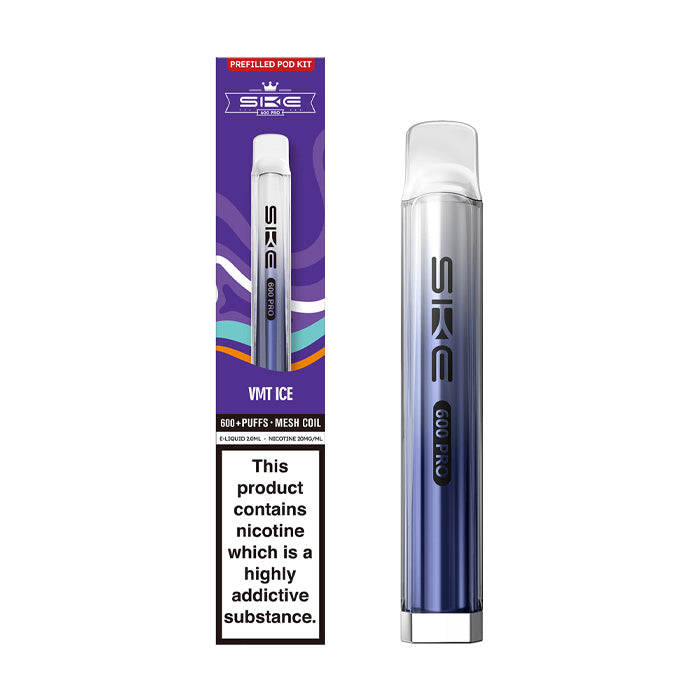 VMT Ice SKE Crystal Pro 600 Prefilled Pod Kit and Box