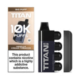 Vanilla Cream Tobacco Titan 10K Disposable Vape and Box