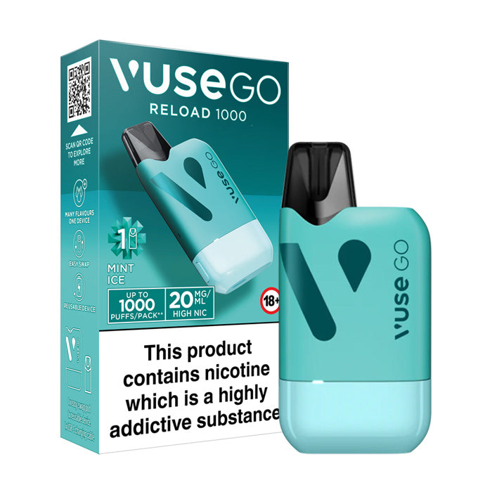 Vuse Go Reload 1000 Kit and Box Mint Ice