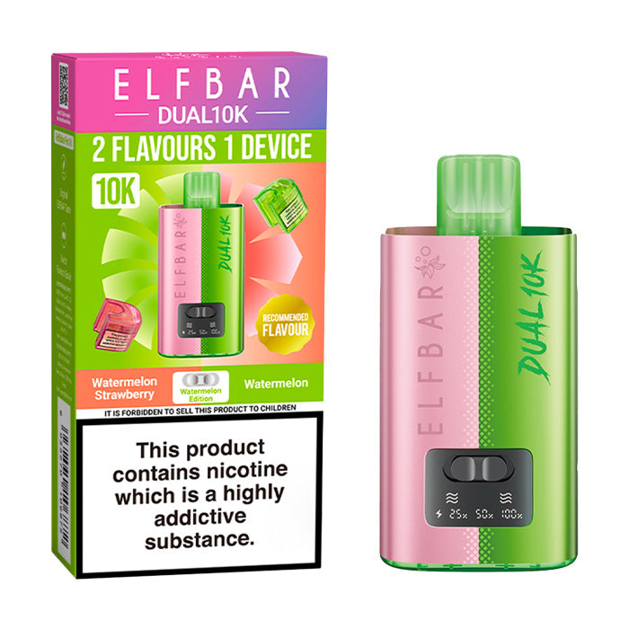 Watermelon Edition Elf Bar Dual 10K Prefilled Pod Kit and Box