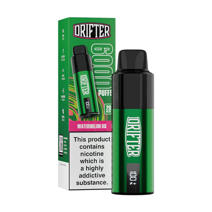 Watermelon Ice Drifter 6K Pre-filled Pod Kit and Box