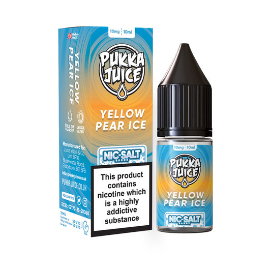 Yellow Pear Ice 10ml Nic Salt E-Liquid by Pukka Juice