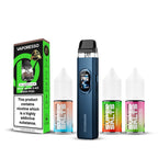 Abyssal Blue Vaporesso Xros 6 Kit with three super salts and a pack of pods