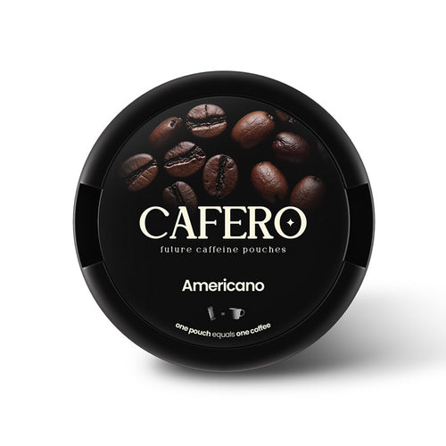 Can of 20 Americano Cafero 80mg Caffeine Pouches