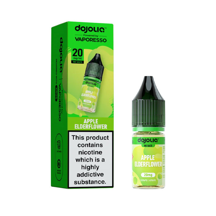Apple Elderflower Vaporesso Dojoliq 10ml Nic Salt E-Liquid and Box