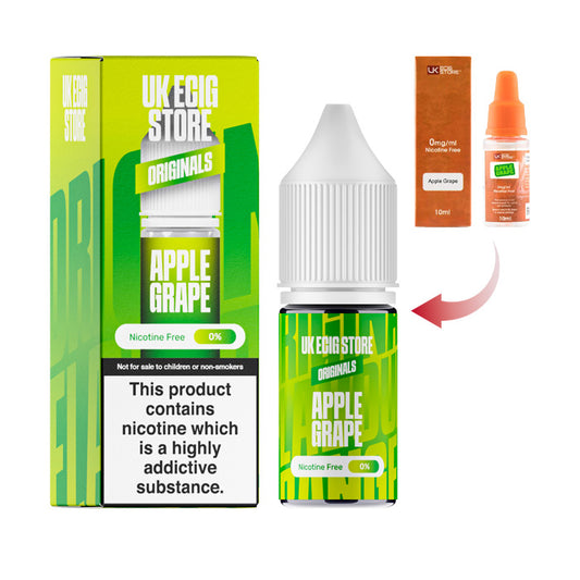 UK Ecig Store Apple Grape 10ml E-liquid with Box and Old Packaging
